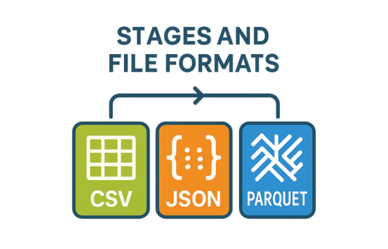 Snowflake Training in Hyderabad - Stages & File Formats (CSV, JSON, Parquet, etc.)